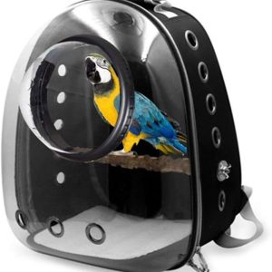 Pet Carrier Backpack Parrot Space Capsule Transparent