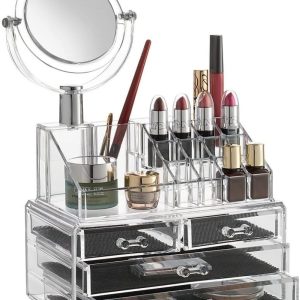 Saganizer Clear acrylic Jewelry organizer and makeup