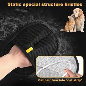 Pet Hair Removal Gloves for Cats & Dogs,2025 Electrostatic Pet Hair Removal Gloves for Bedding,Reusable & Washable Efficient Grooming Gloves
