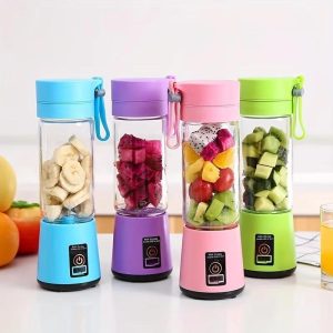Mini Blender Portable, Portable Electric Fruit Juicer Home USB Rechargeable Smoothie Maker Blenders Machine Sports Bottle JuicingCup