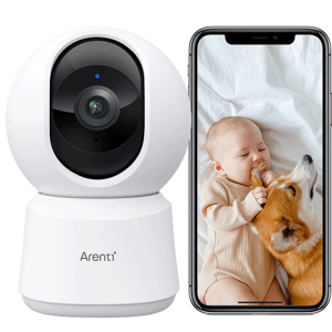 ARENTI P2F Indoor 5G Wi-Fi UHD 3K/5MP Pan Tilt ZoomPrivacy Camera